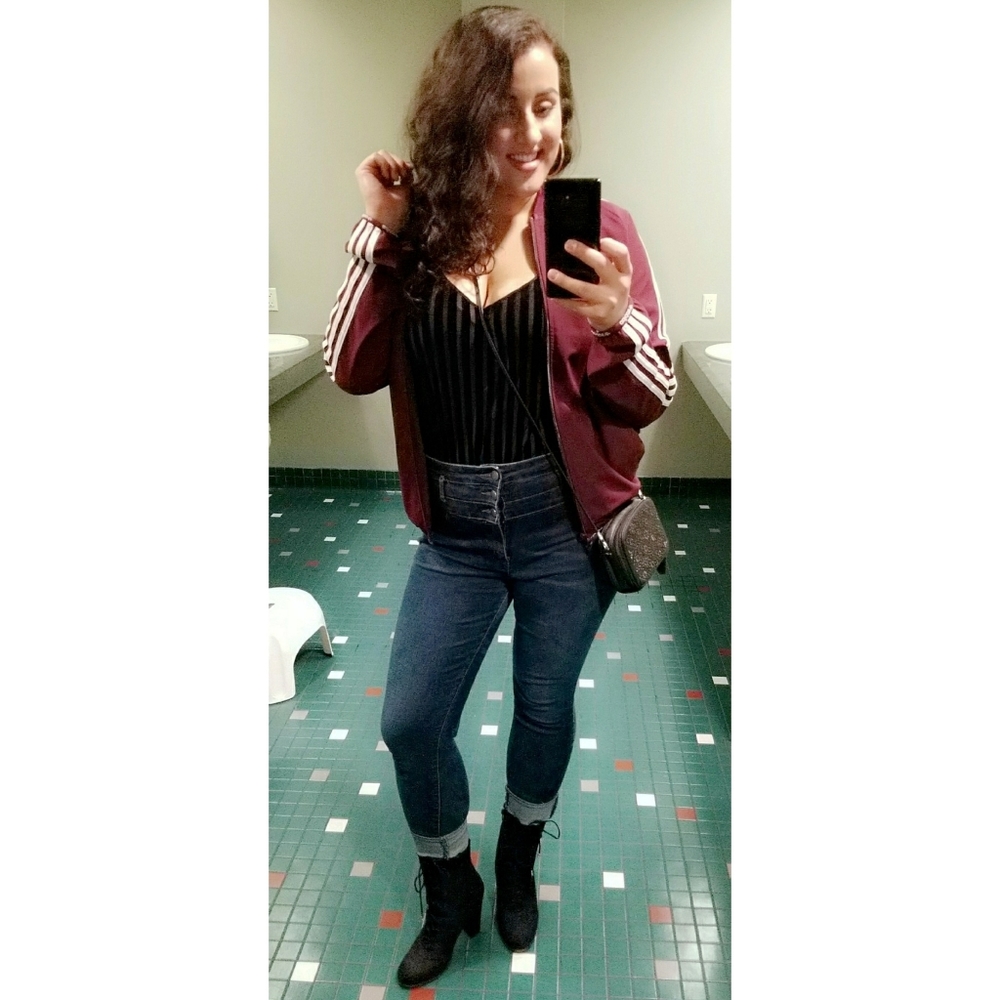 Maroon Adidas Track Jacket